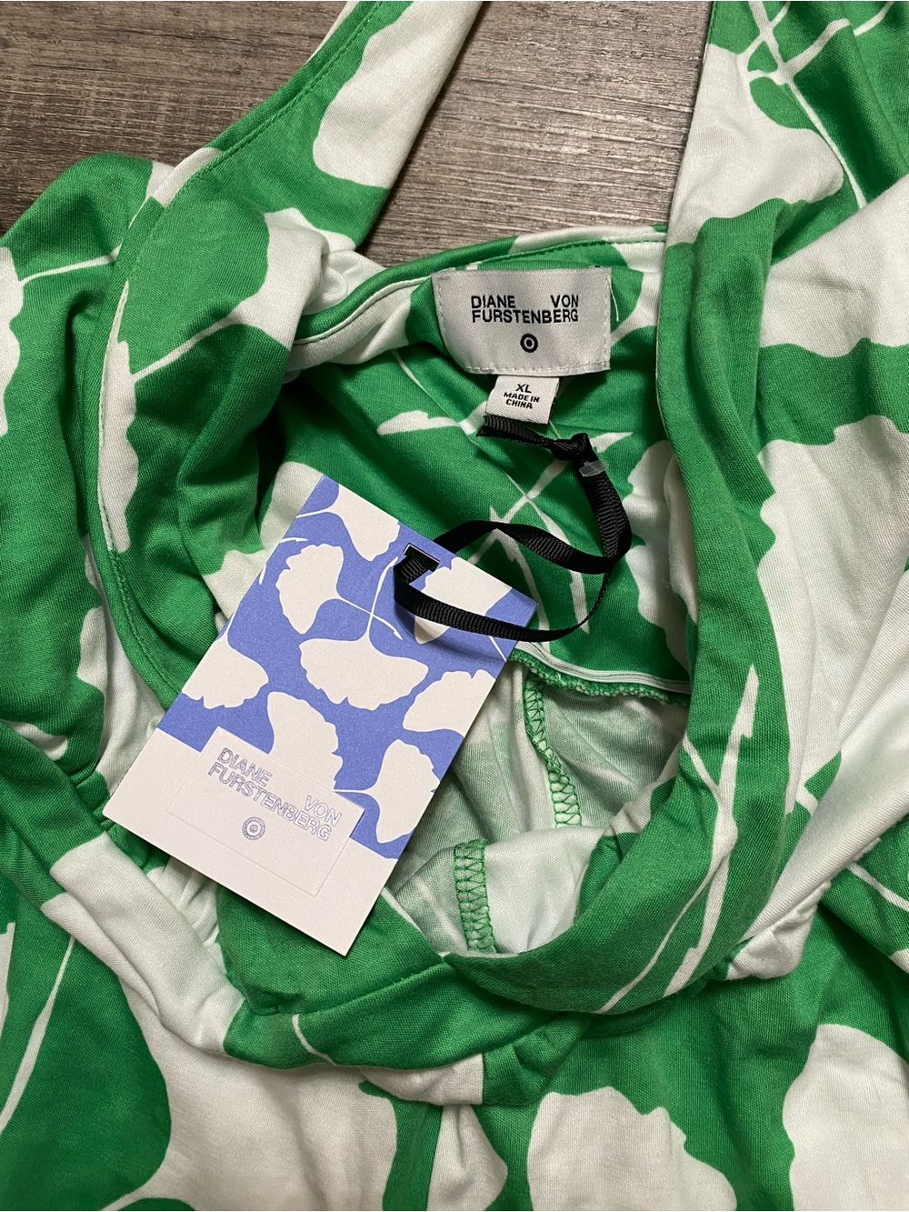 XL Green Floral Halter Wide Leg Jumpsuit Diane Von Furstenberg for Target NWT - Picture 4 of 6